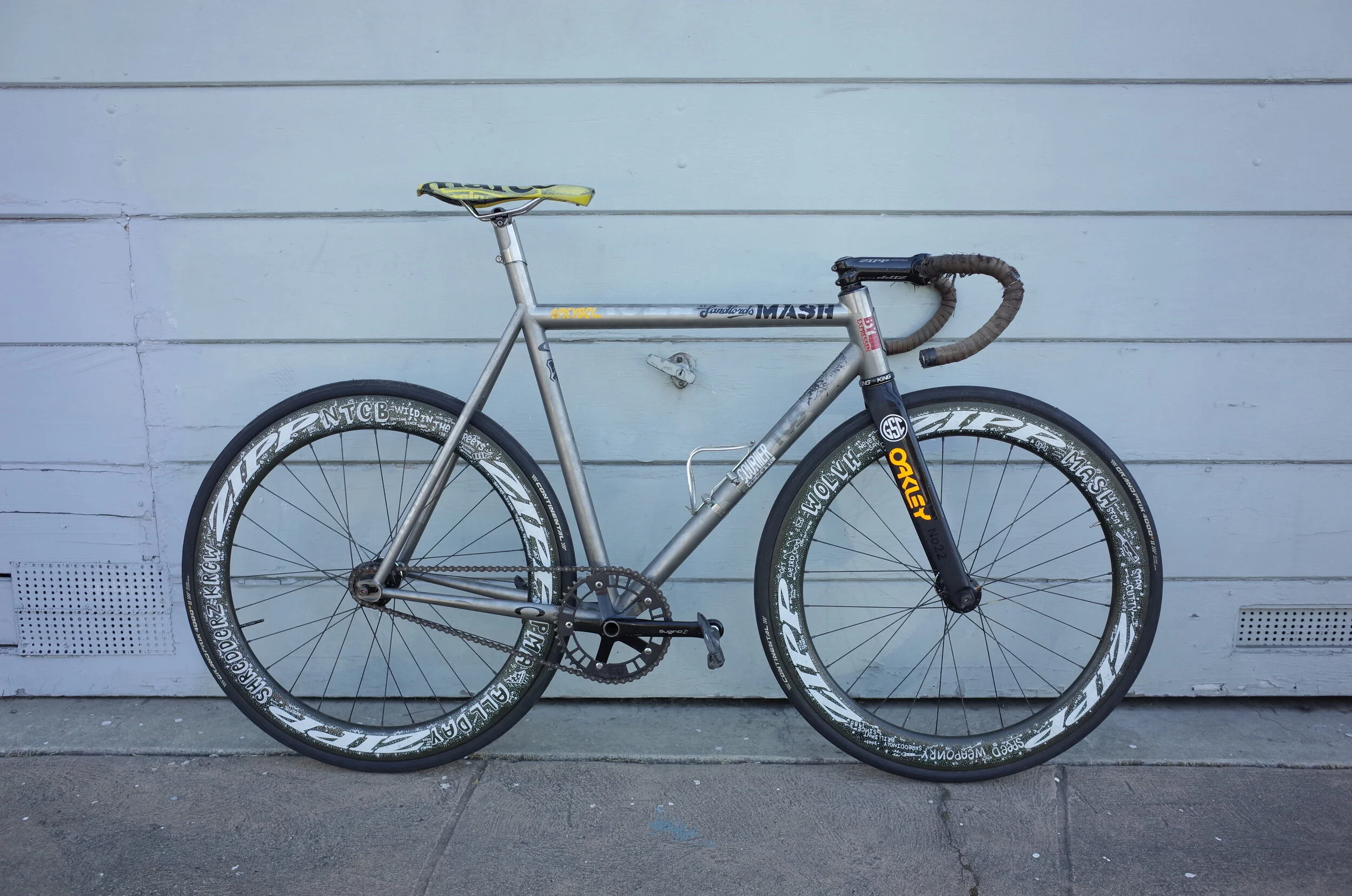  I call this the forever bike because I will have it forever.. It is one of the most consistent and smooth riding track bikes I own.  It is tough as nails, and has a classic style that is both posh and subtle at the same time.  I’m sure I’ll remove a