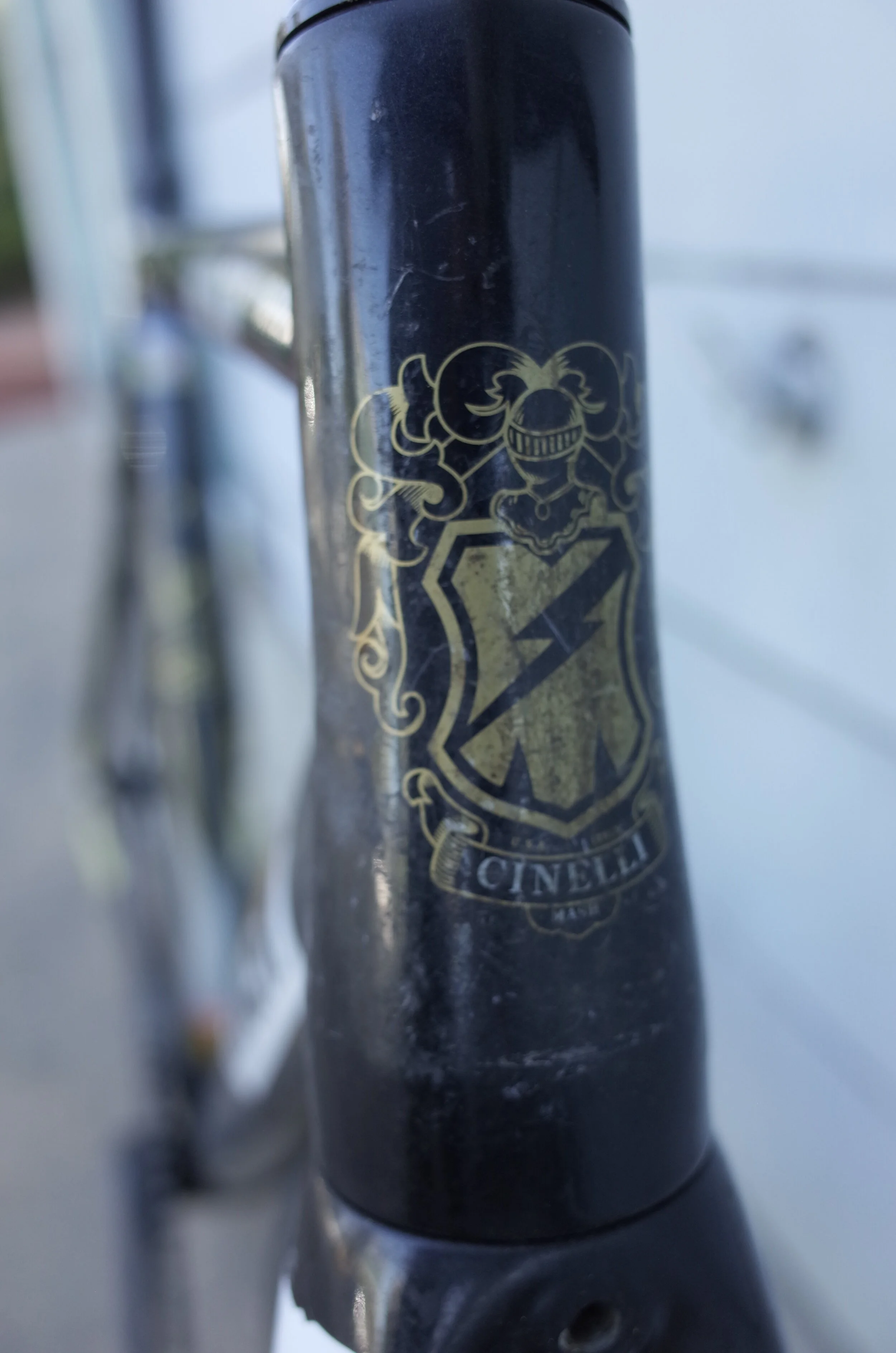  Lots and lots of lock ups.. evident by the patina around the head tube.  Still a big fan of this original mash logo designed by Benny Gold. 