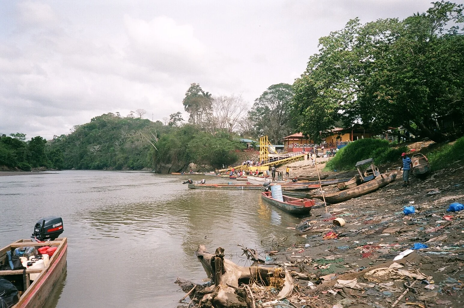  Finding our boat to travel up river towards the Darien Gap. 