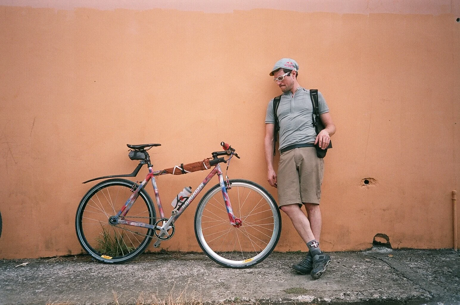  Austin - note the machete strapped to the top tube for easy access. 