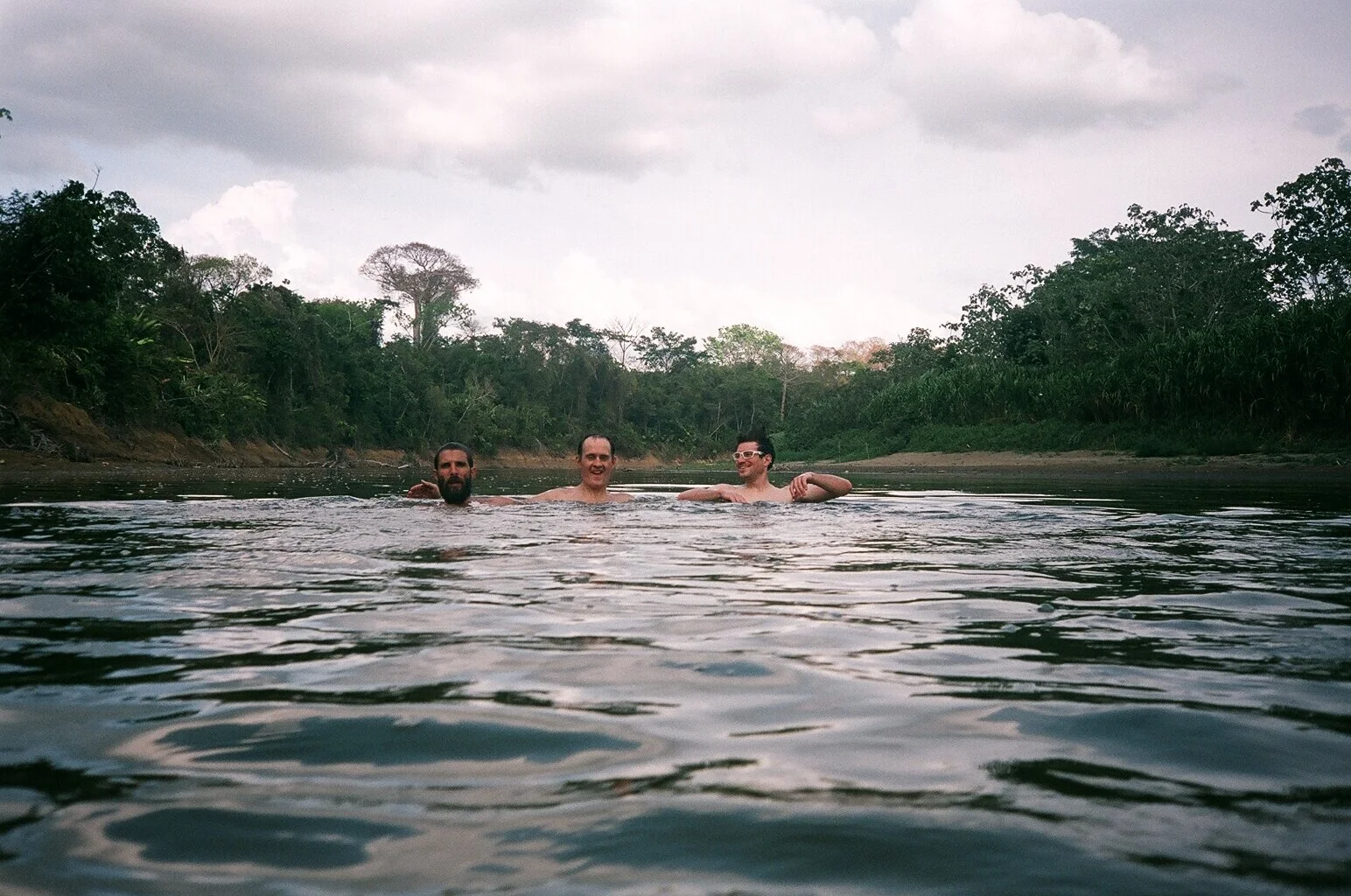  The river was our compass, we had only to go up river till the water stopped, after a sweltering day riding in the jungle the river was also our first bath in days. 