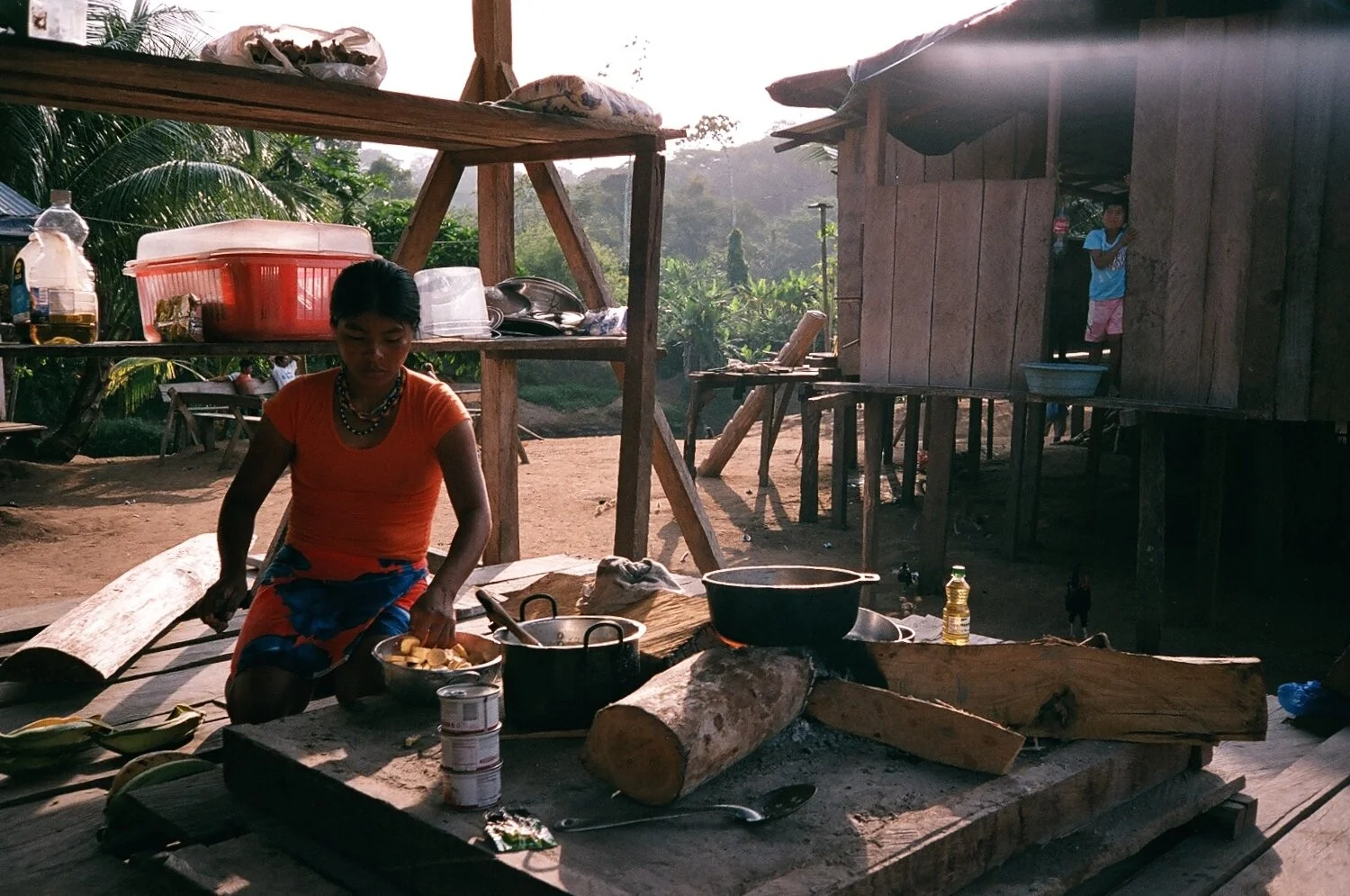  Our first thoughts after crawling out of our hammocks in the morning was food.  Plenty of it, rice, more rice and an eggs for protein. 