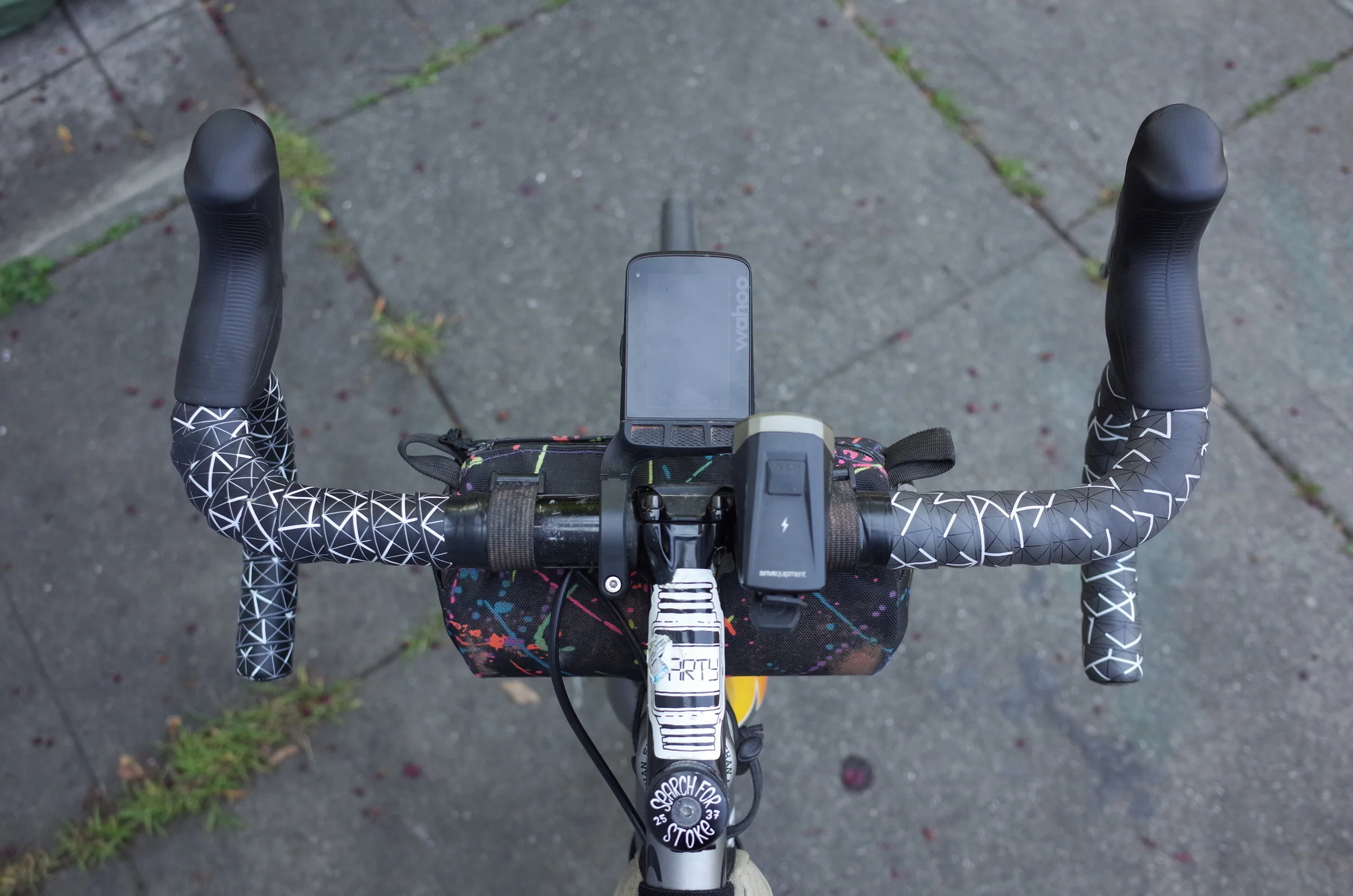  From the very beginning the bar wrap has been mismatched, taken from the samples of various MASH bar tapes that may or may not have made it into production.  Not a bad place to spend 6-8 hours a day.  