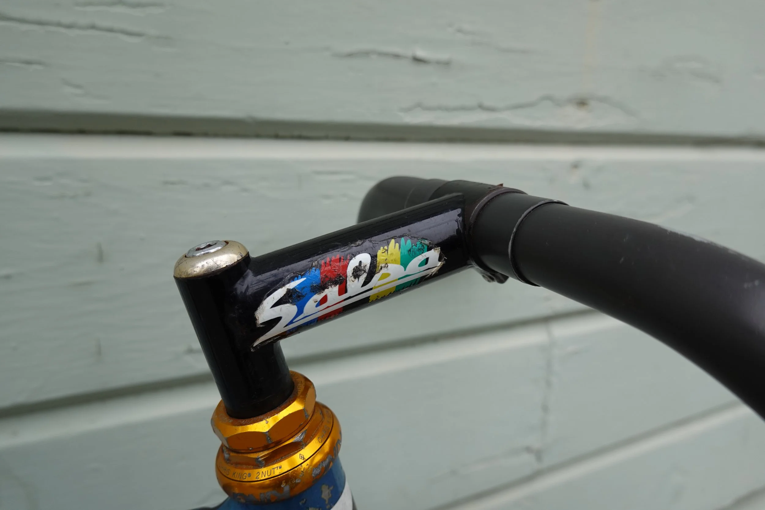  Made in Petaluma CA these Salsa stems were the “strongest” stem you could buy.  And after the brand sold to QBP the original handmade stems became super hard to find.  Hundreds of bike swaps all up and down the west coast got me this classy 100m 6° 