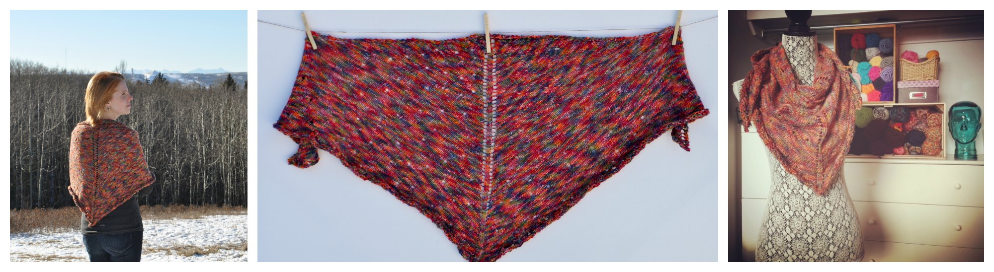 Orange Shawl in various forms. May not be the best lifestyle and product shots but you can see the variations taken for different purposes. (thank you to Aaron, my lovely model!)