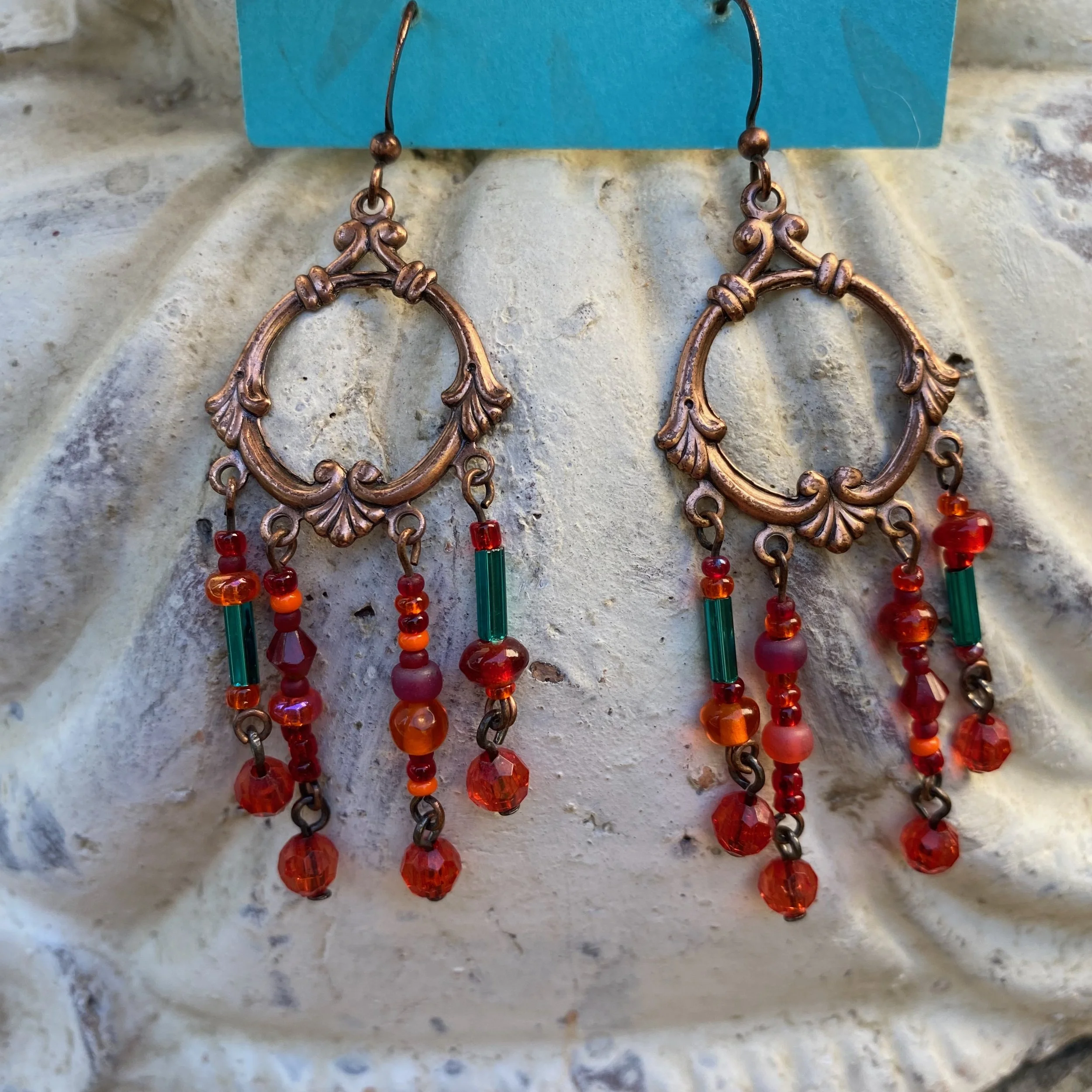 Earrings - Copper Dangly