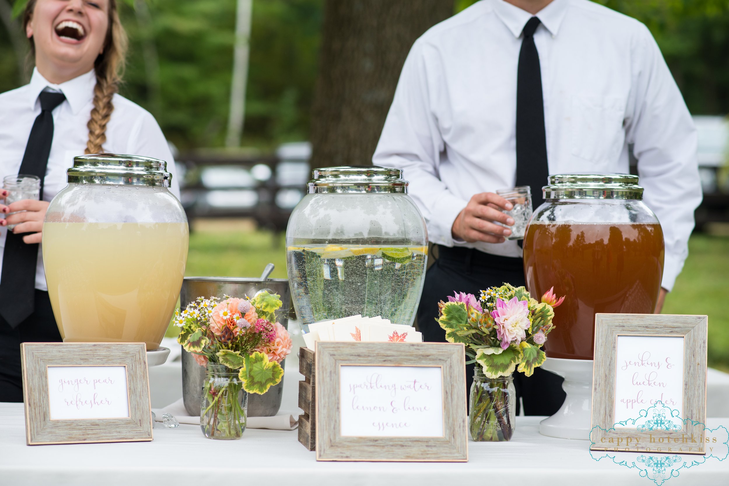fall-inspired-preceremony-welcome-drink-station-at-outdoor-barn-wedding-in-hudson-valley.JPG