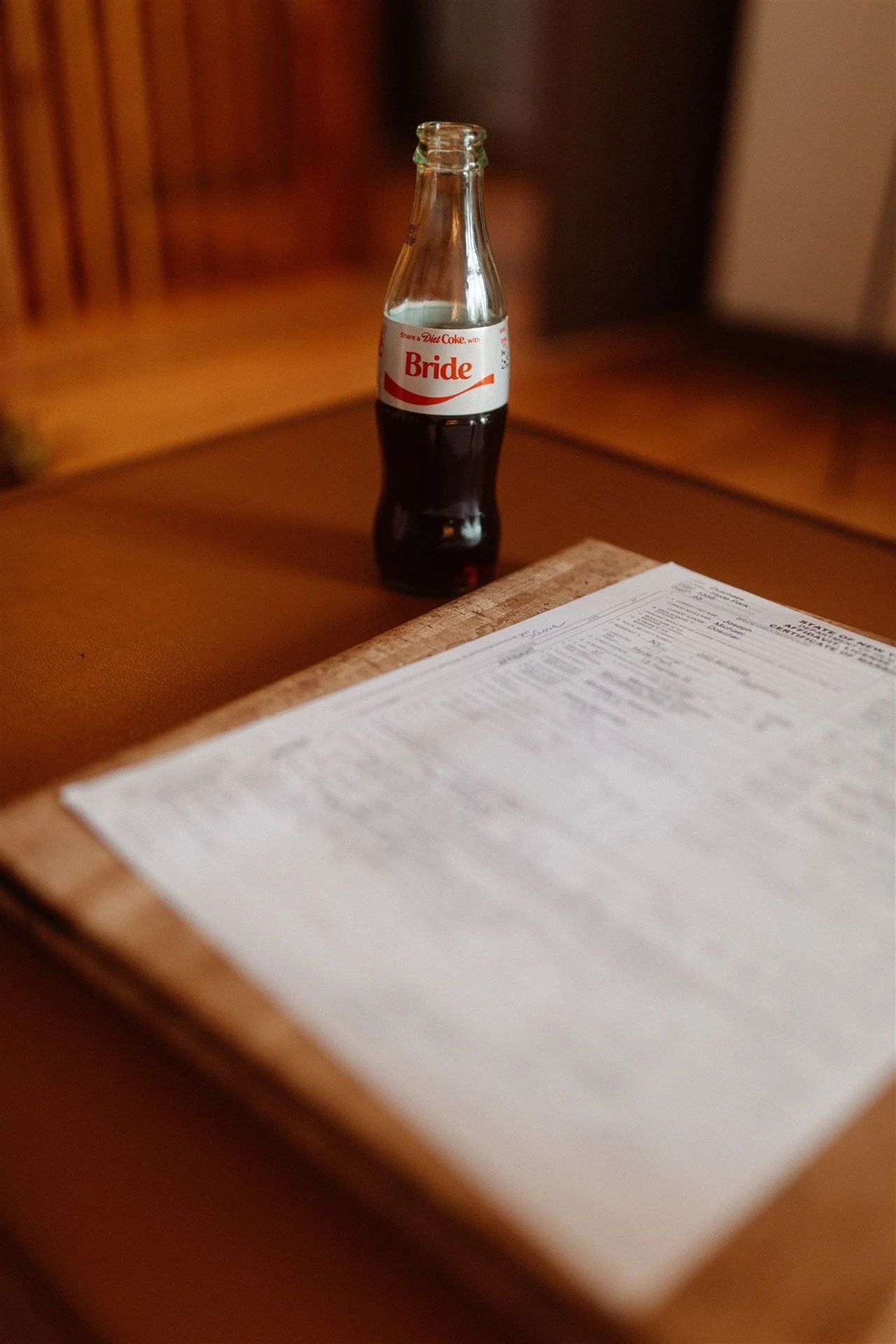 Marriage-License-With-Custom-Diet-Coke-Bottle-For-Wedding-Favor