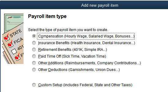 Adding new Payroll Items in QuickBooks Desktop