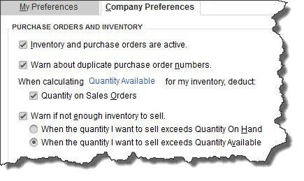 QuickBooks inventory tracking