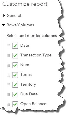 Customizing QuickBooks Online Reports
