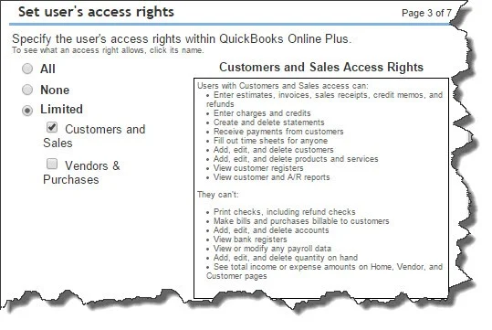 QuickBooks Online mini-interview to set up user access rights