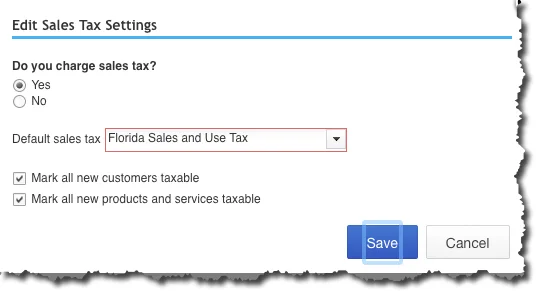 Edit Sales Tax Settings in QuickBooks Online