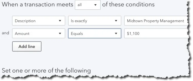 You can create Bank Rules in QuickBooks Online to automatically assign a Transaction type, Payee, and Category to imported items that meet specific conditions.