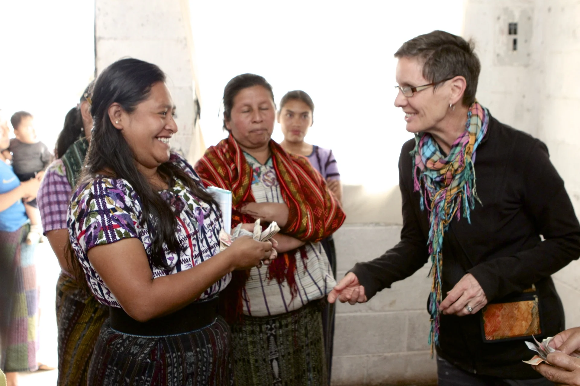 The ladies of the Chukmuk women's cooperative have become dear friends. Francisco and Carina have helped them organize their beadwork production into a team effort, and we purchase and return the items to Canada, where friends can obtain them for a donation. It's a small project, but has a profound impact for the ladies. Grace is one of the owners of Hallmark Retirement Communities, a longtime board member and veteran of many trips, and has been the beadwork coordinator for many years