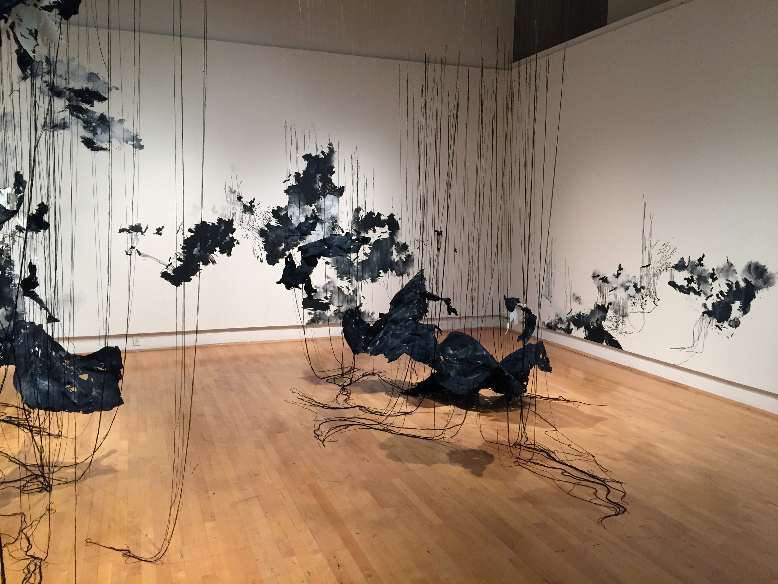  In the Liminal  2016 Paint, markers, mylar, thread, felt, monofilament &nbsp; Dimensions variable Installation created at the University of Maryland Art Gallery, University of Maryland, College Park, MD 