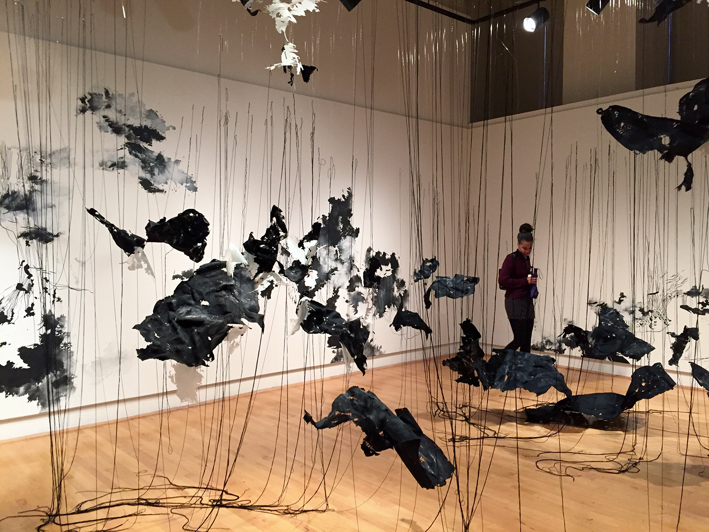  In the Liminal  2016 Paint, markers, mylar, thread, felt, monofilament &nbsp; Dimensions variable Installation created at the University of Maryland Art Gallery, University of Maryland, College Park, MD 