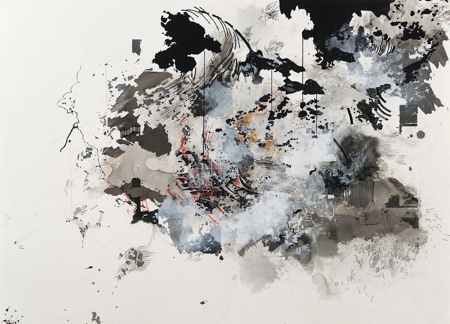 Can’t Stop It ( July 7, 7:44 AM - Aug. 23, 2016, 12:21 PM GA) 2016 Ink, acrylic, pencil, conte, markers, and graphite on paper 24.5” x 34” Created with the support from Augusta Westobou Festival, Inc.
