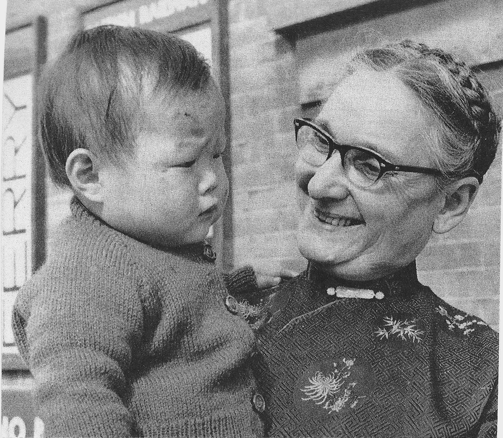Gladys with a small friend