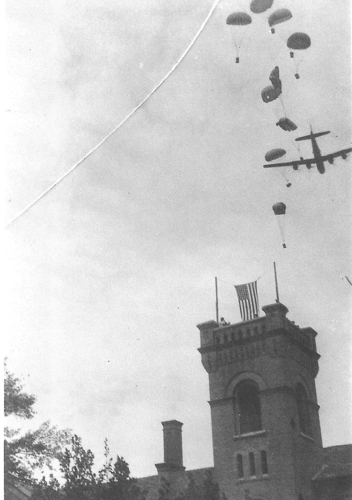 Parachutes over Weihsien Camp