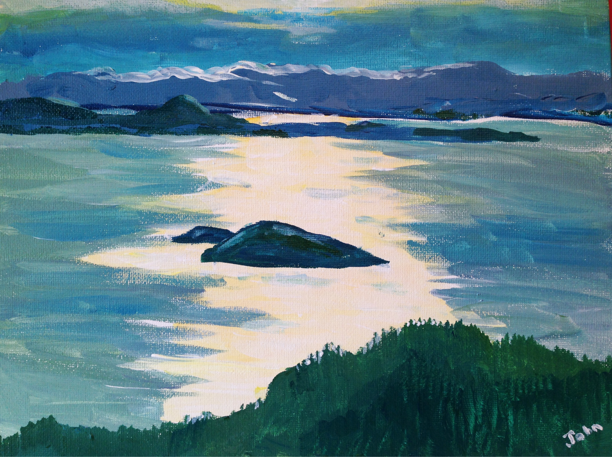 Late afternoon sun, San Juan and Vancouver Islands