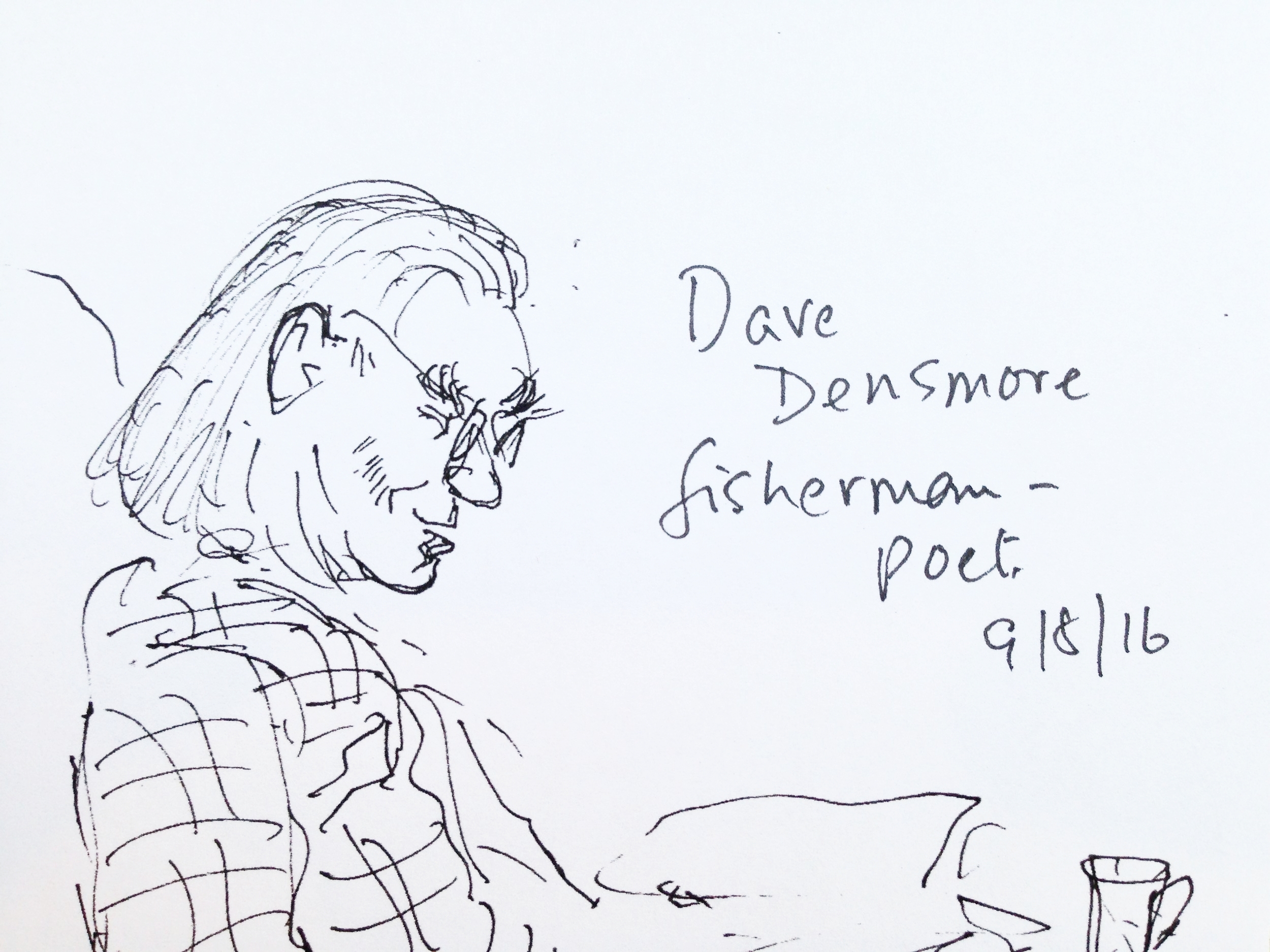 Dave Densmore, our fisherman-poet reading one of his sagas.