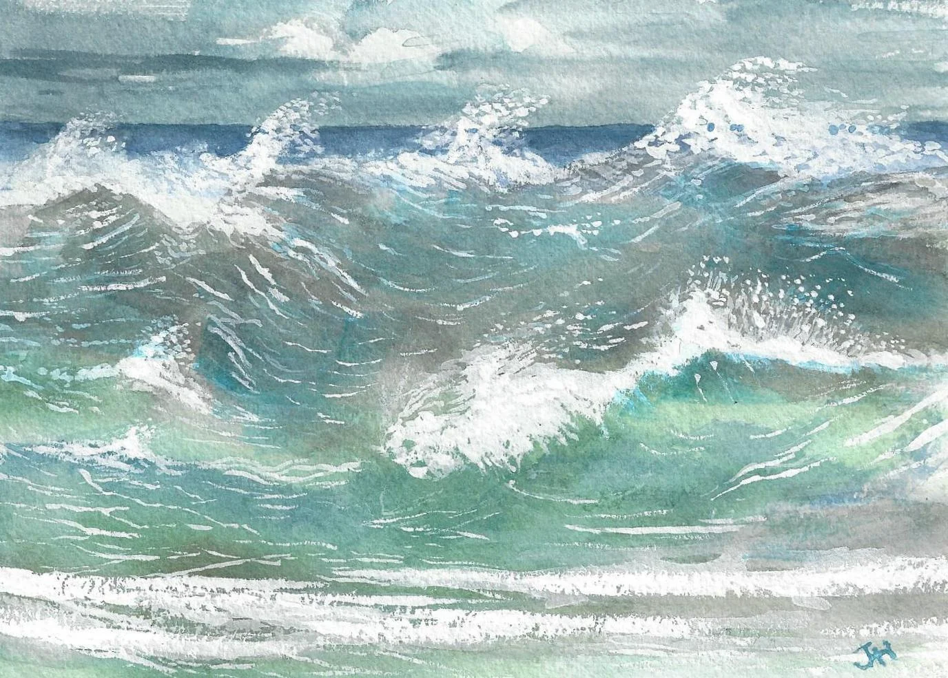 Wild Waves .. a tribute to my brother Rupert who inspired this painting