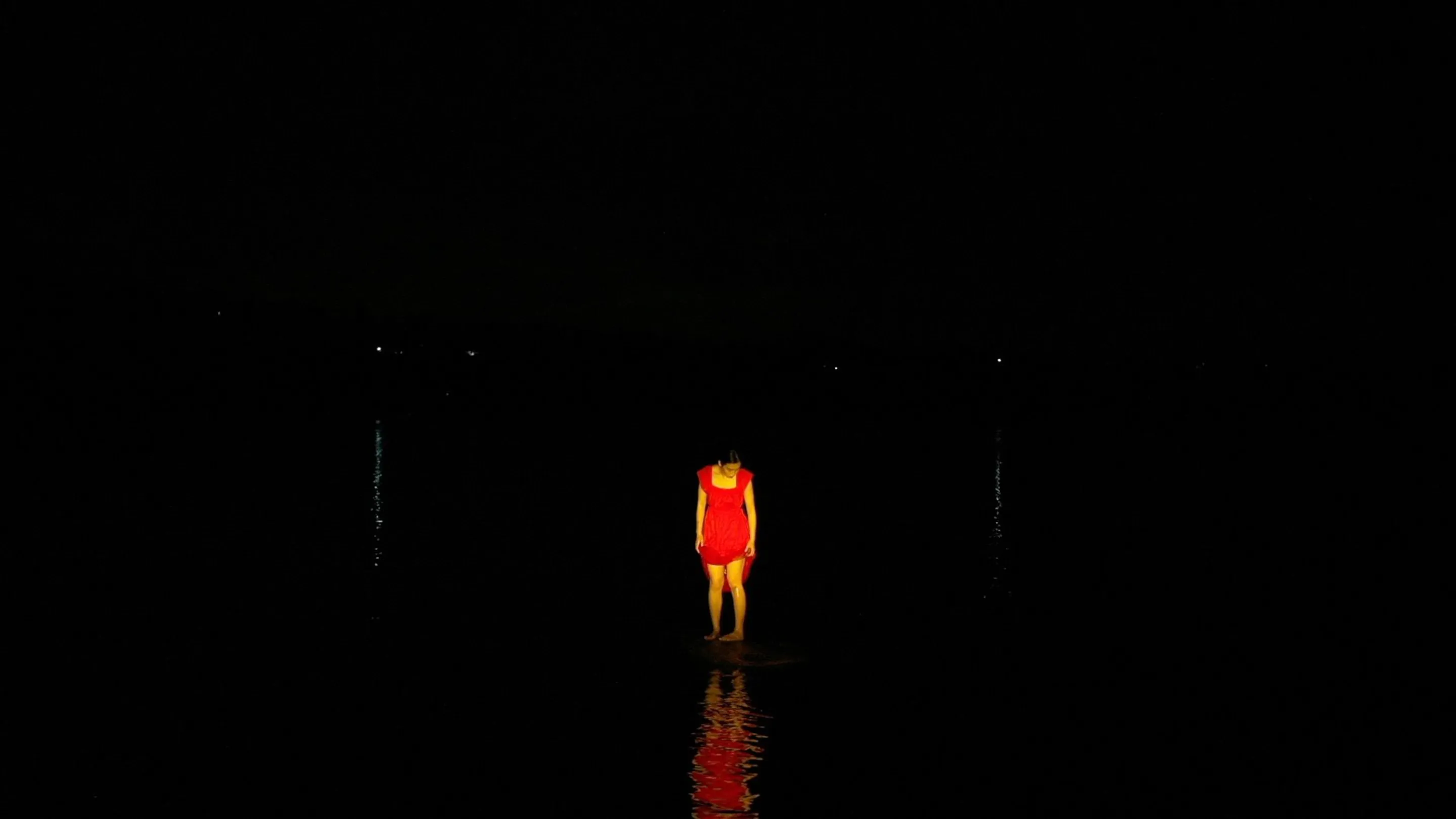  Work  Untied Boat,( 2024,Single-channel video,10 minutes 38 seconds) in Exhibition:&nbsp;Liquid Body, Leaking Frontier, Goethe Institut,Beijing. 