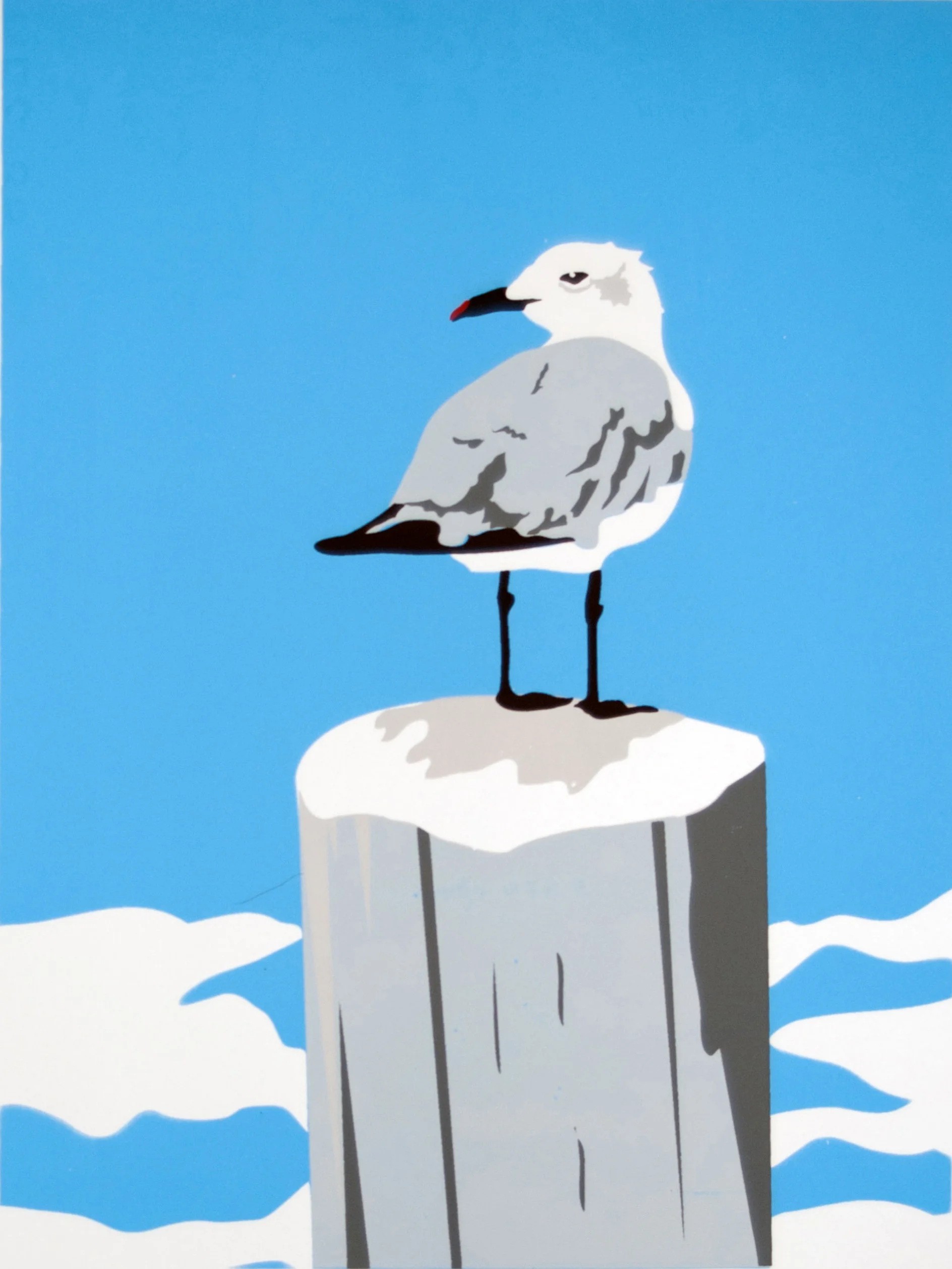 Perched Seagull