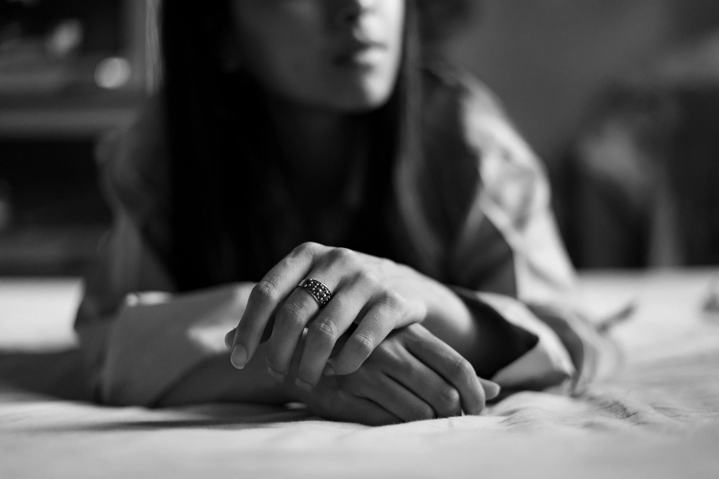 Canva - Monochrome Photo of Woman's Hand With Ring.JPG