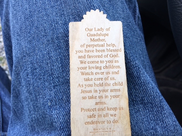 The words seemed to be appropriate for our journey. 
