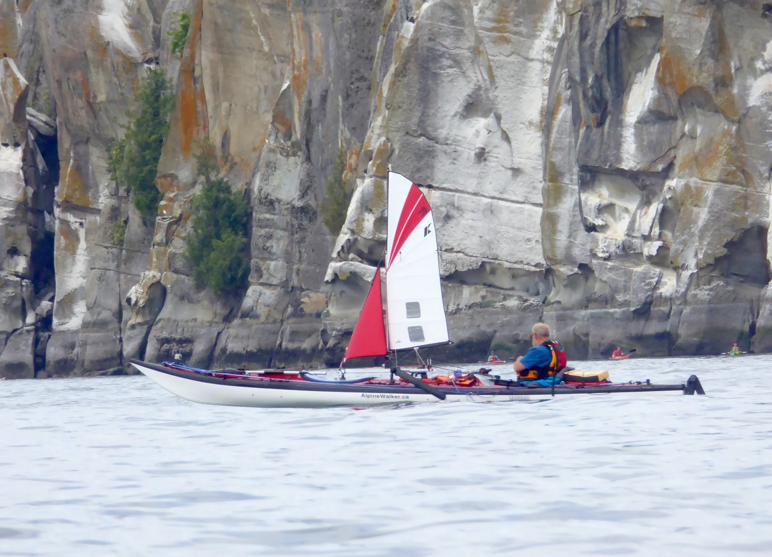 No hands kayaking