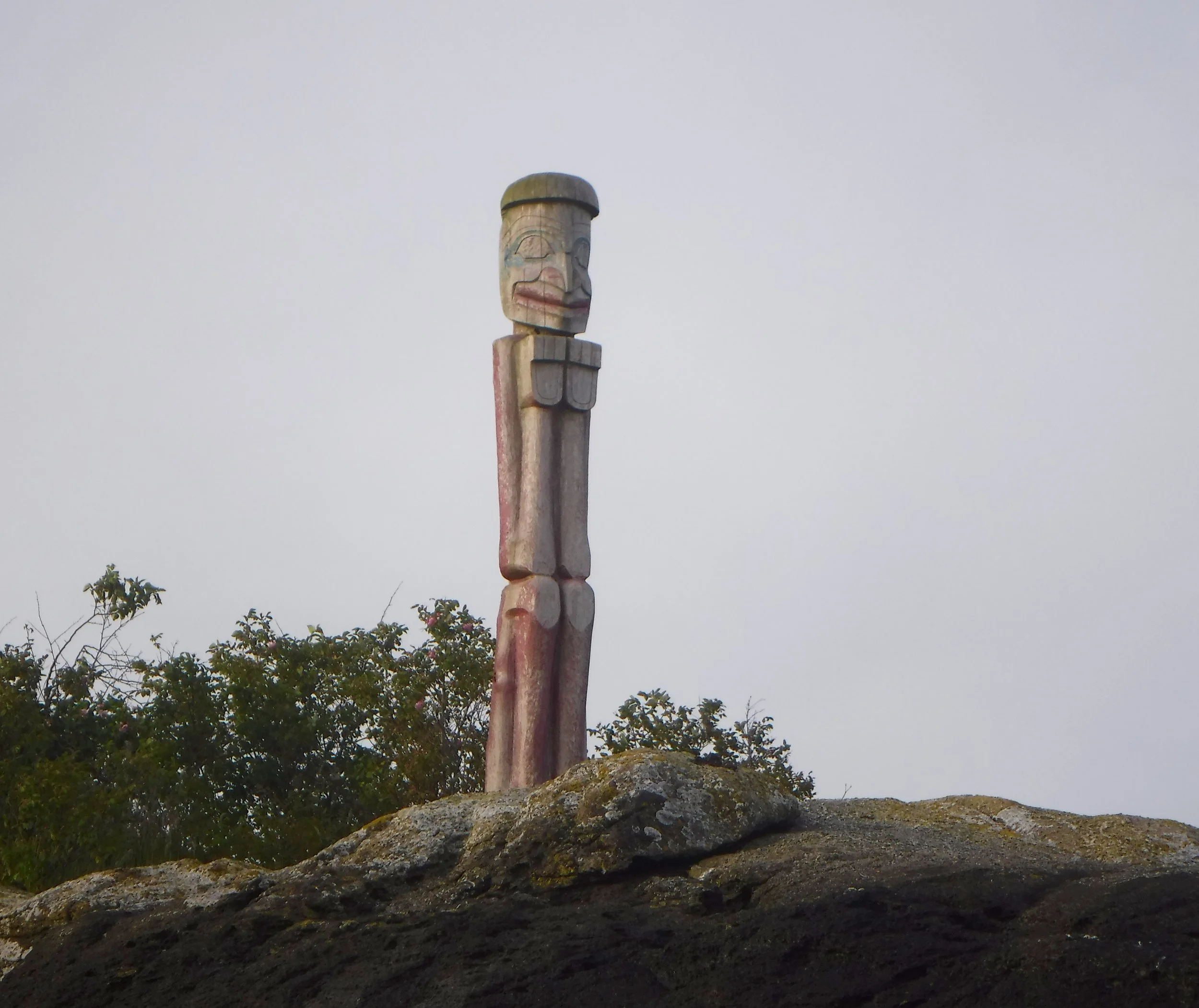 In olden days the ashes of the deceased person would be place in a small box inside the totem.