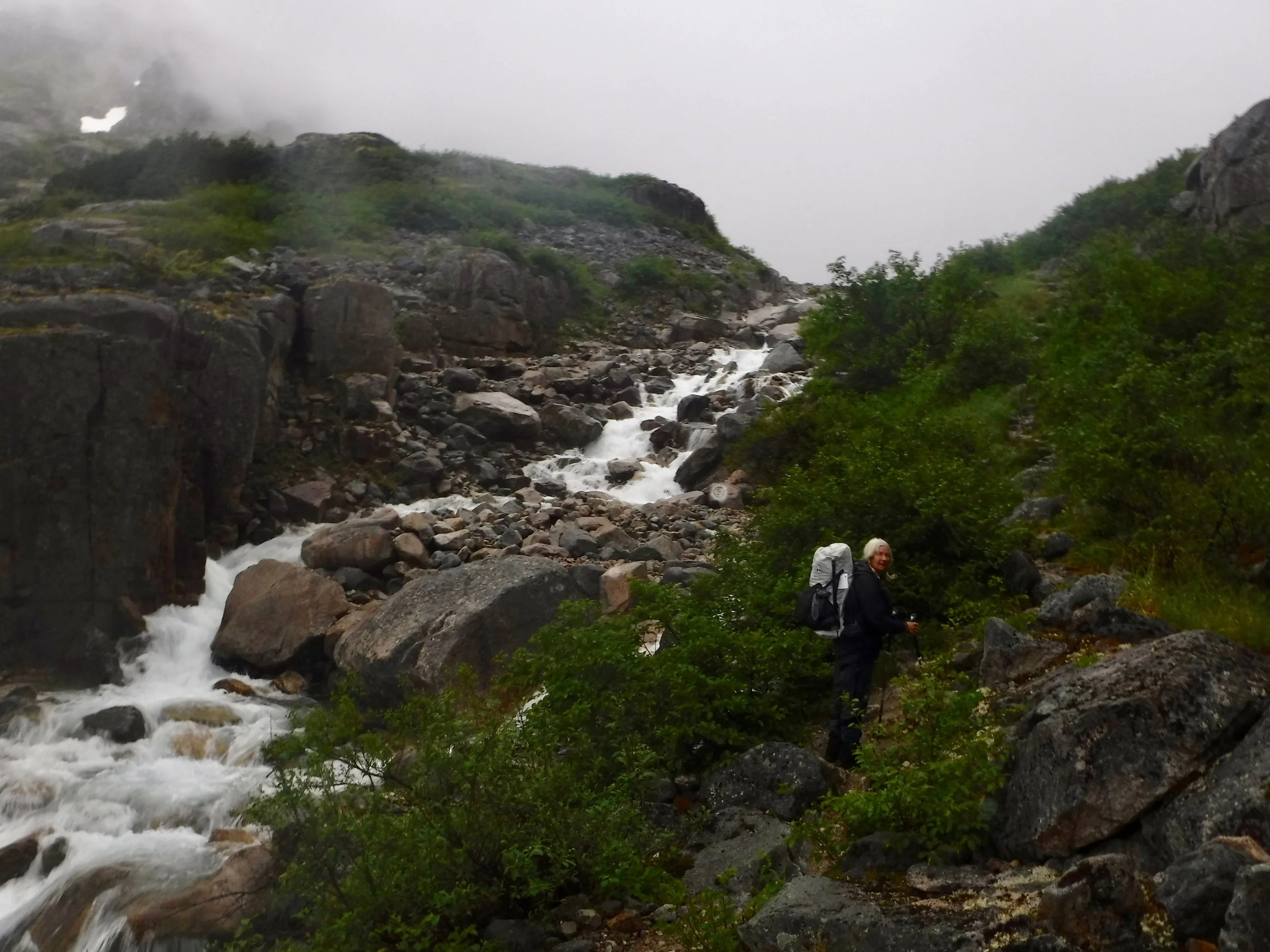 We continue to walk up the trail, glad that the river is not flooding the trail, which it sometimes does.