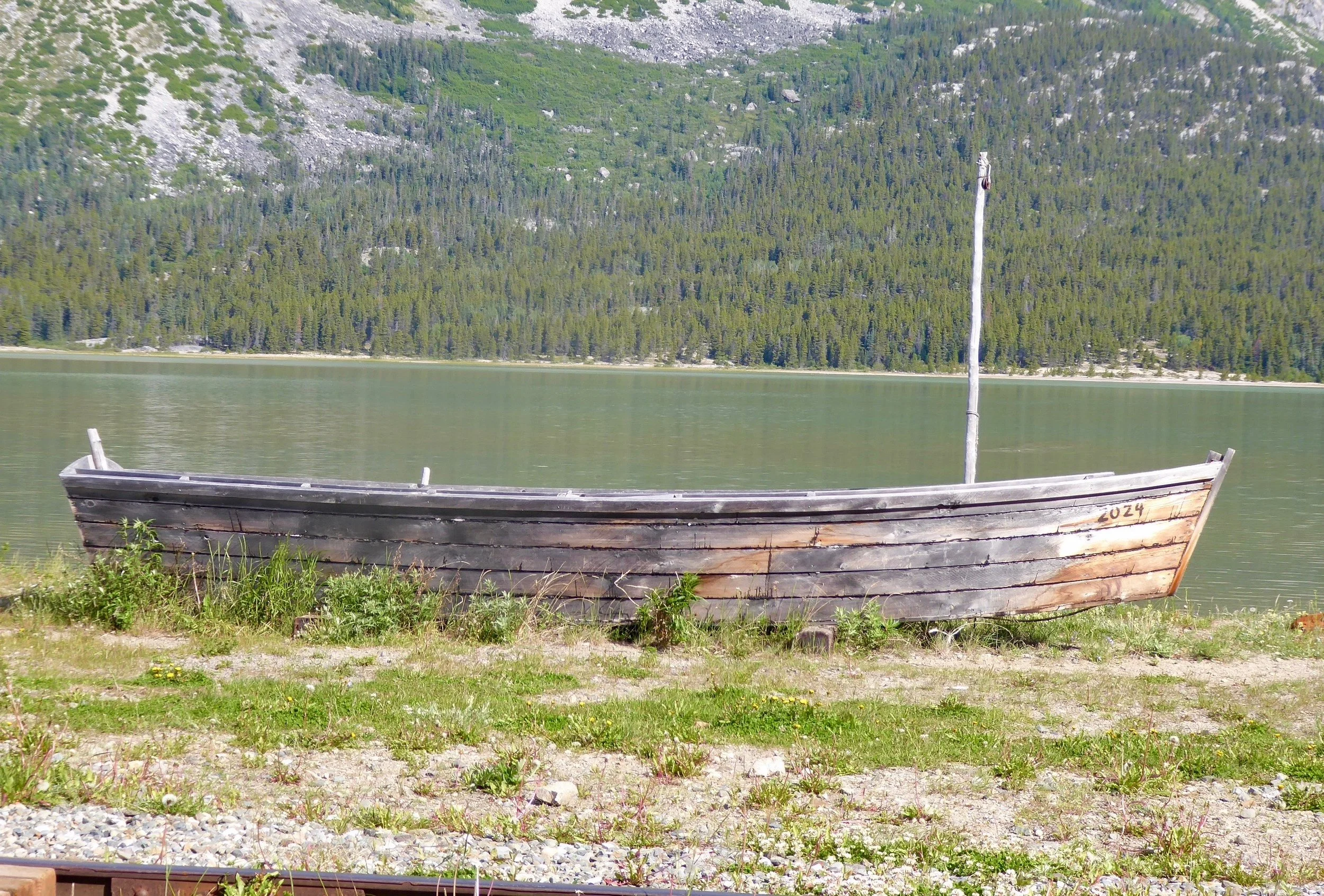 Over 7000 boats left this shore when the ice went out. A lot of trees were cut down to make this happen.