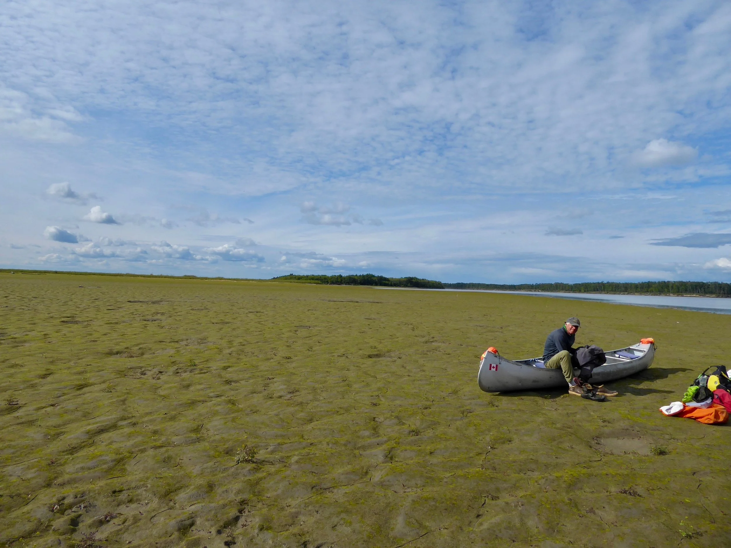 It probably goes on for miles. We have discovered that hard mud is a good surface to set the tent on.