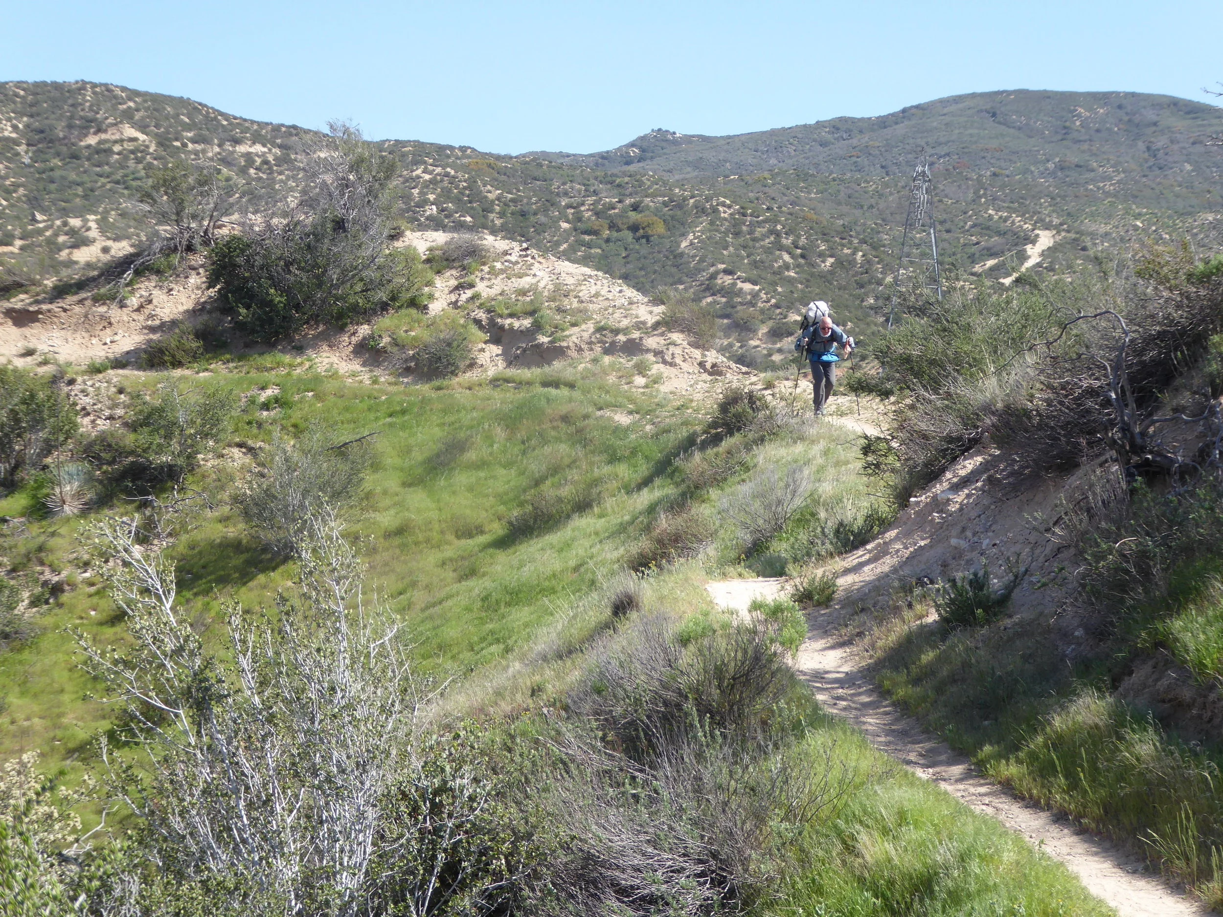 The trail is a bit of a tease. We have seen the interstate for quite a while, but the trail parallels it and it seems for ever to get there. Finally we do and see our first trail sign that points us to....