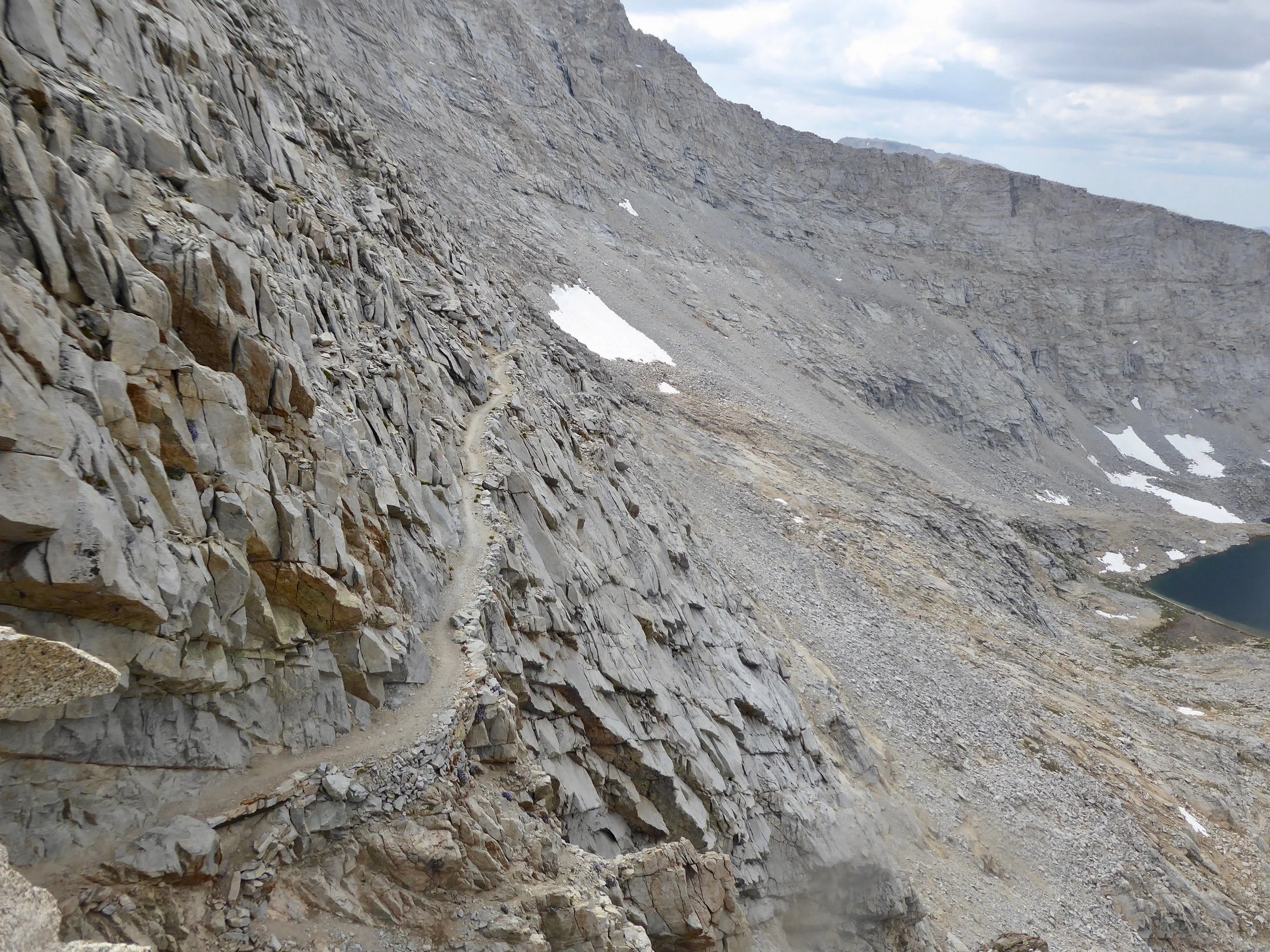 Looking back down the trail from the chute.