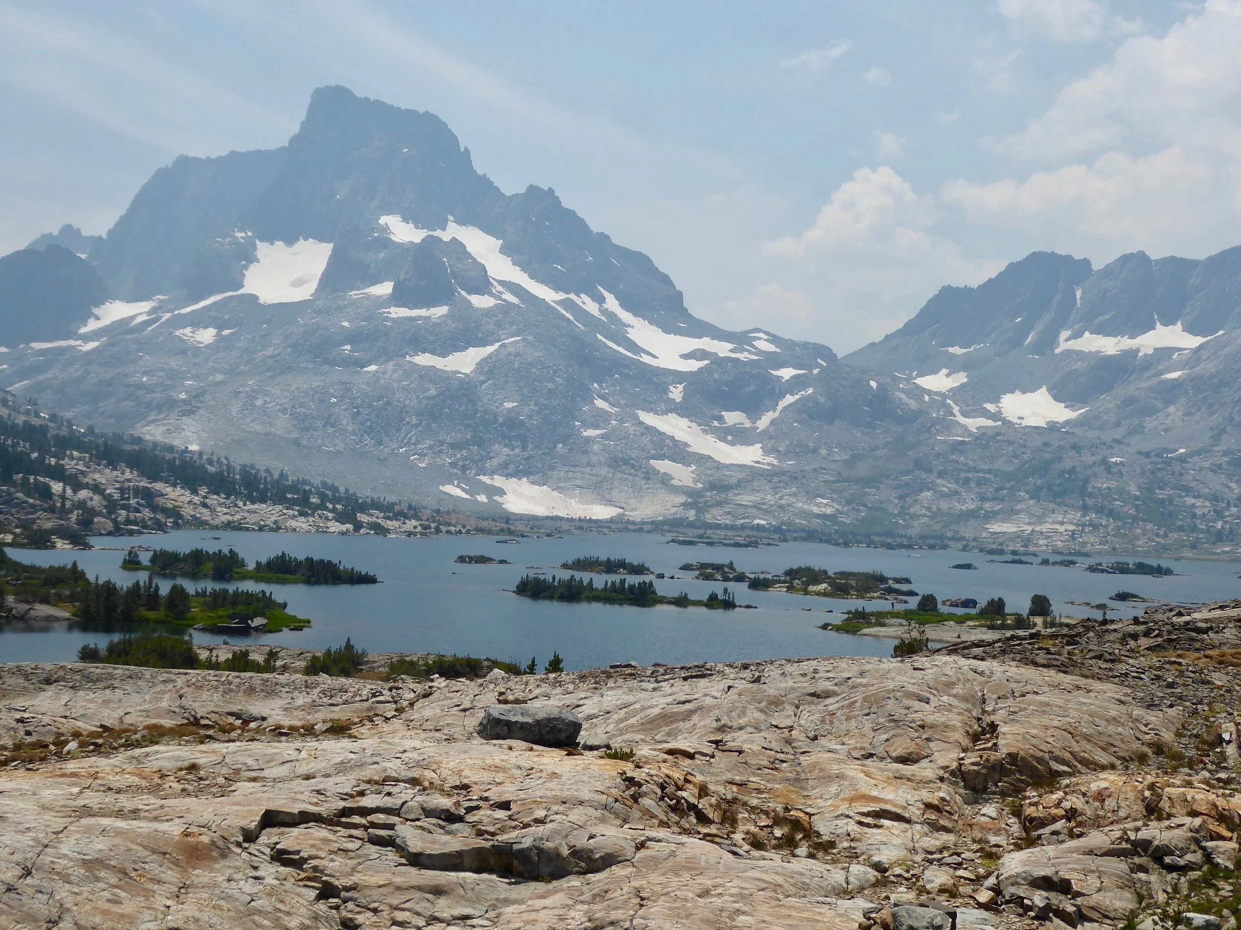 Easy to see how this lake got its name of Thousand Island. Our swimming area was just off of the rocks.