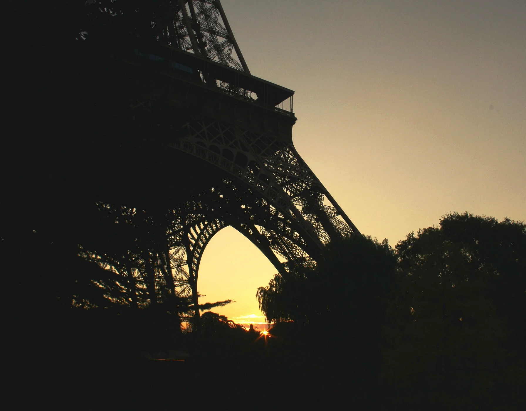 Eiffel Tower at sunset