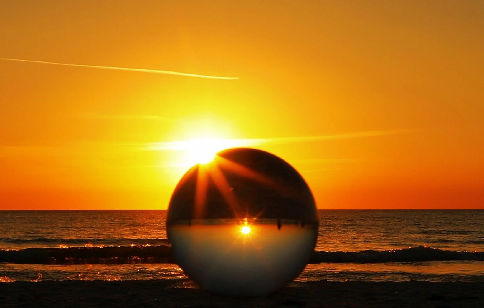 Sunset through a Glass Ball