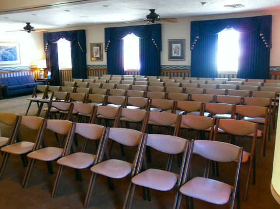 The first of our two chapels provides seating for large visitations and memorial services. Each of our chapels also feature large high definition televisions that provide an elegant setting for video tributes.