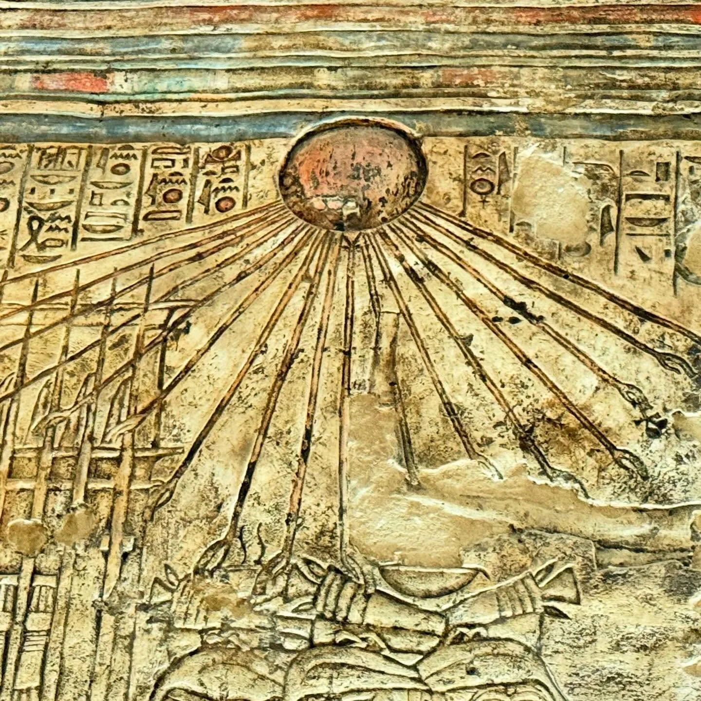 Details from rock tombs in Amarna, Egypt.. the ancient city of the heretic king Akhenaten