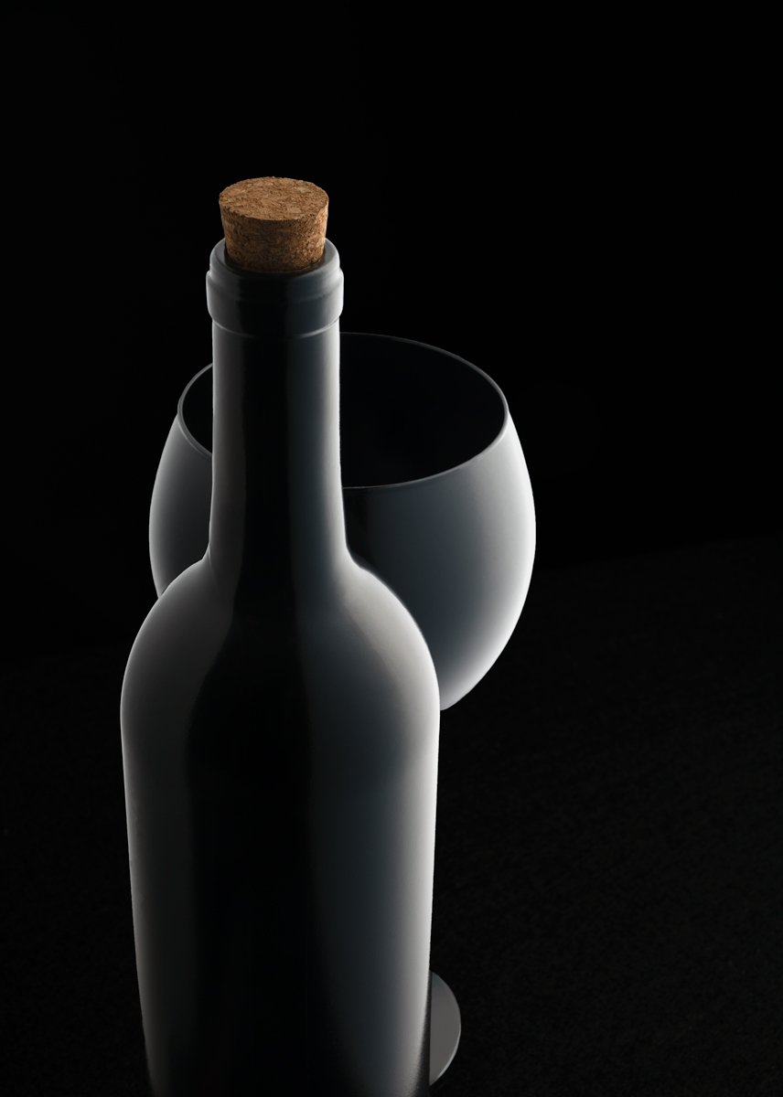 Wine bottle and Glass