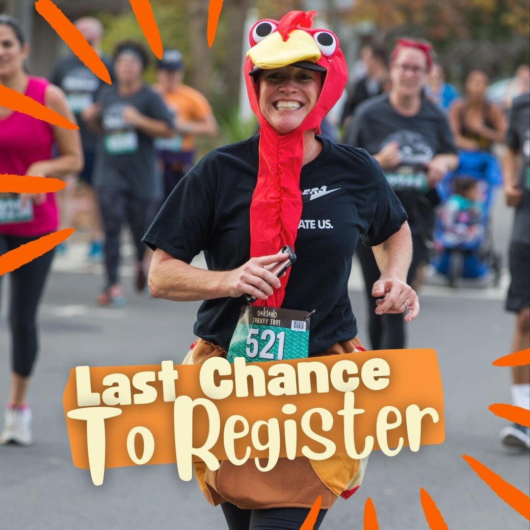 🚨 LAST CHANCE ALERT! 🚨 Less than 24 hours until the 2023 Oakland Turkey Trot at Lake Merritt. If you haven't registered yet, head to the link in bio to secure your spot for tomorrow morning! 🎉🏃

#OaklandTurkeyTrot #oakturkeytrot #turkeytrot #baya