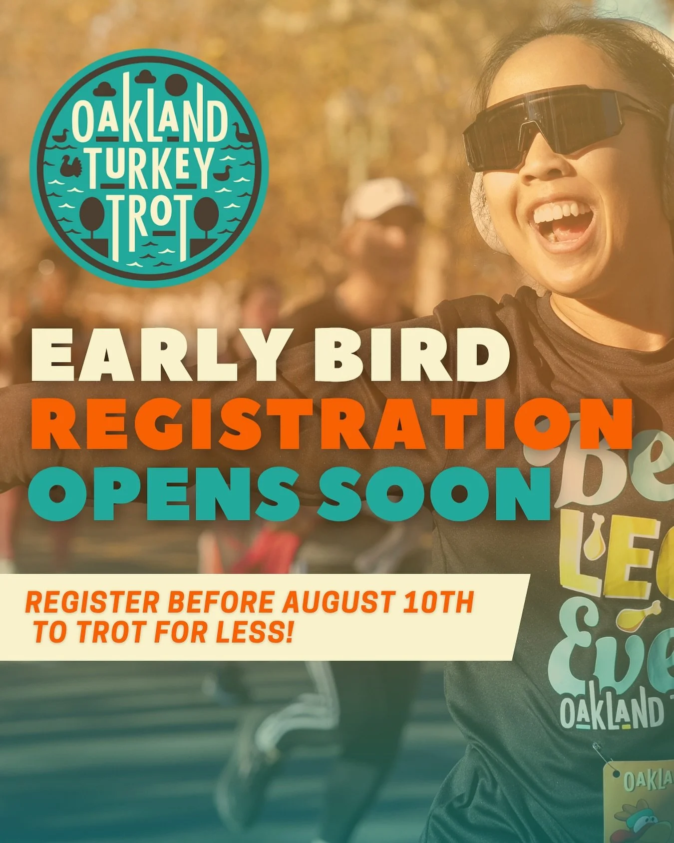 🚨Mark your calendars🚨: The 2025 Oakland Turkey Trot registration re-opens THIS WEDNESDAY AUGUST 6th🌟

Oakland&rsquo;s favorite Thanksgiving tradition is back 😉 The Oakland Turkey Trot is the perfect way to start your holiday &mdash; all at an ear