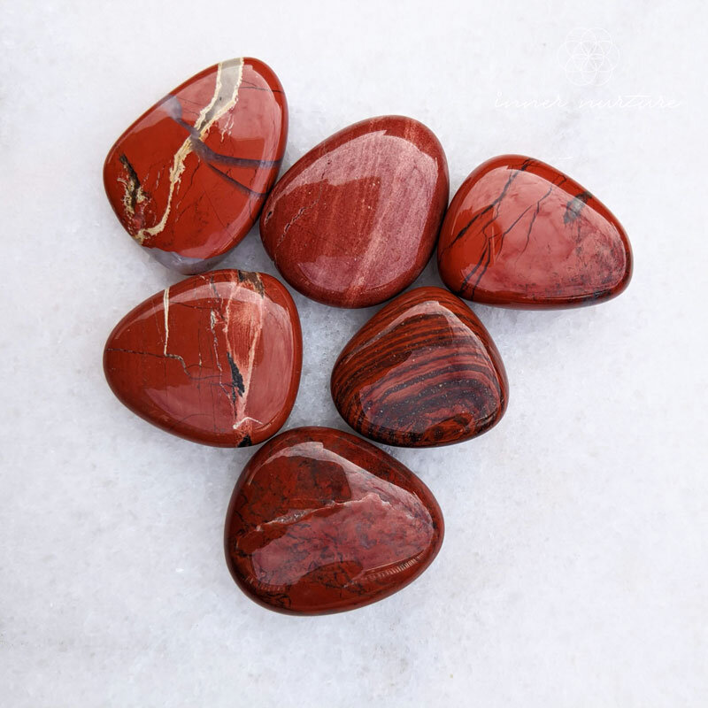 Red Jasper Palm Stone - Small