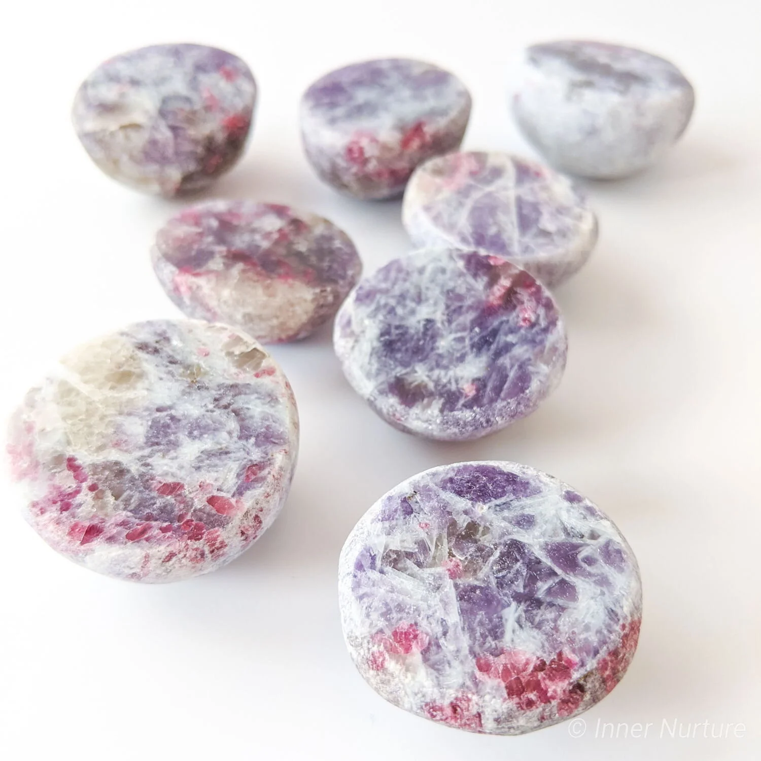 Pink Tourmaline In Lepidolite Seer Stone (Ema Egg) | Small - Inner Nurture - Online Crystal Shop Australia - Ethically Sourced (Copy)