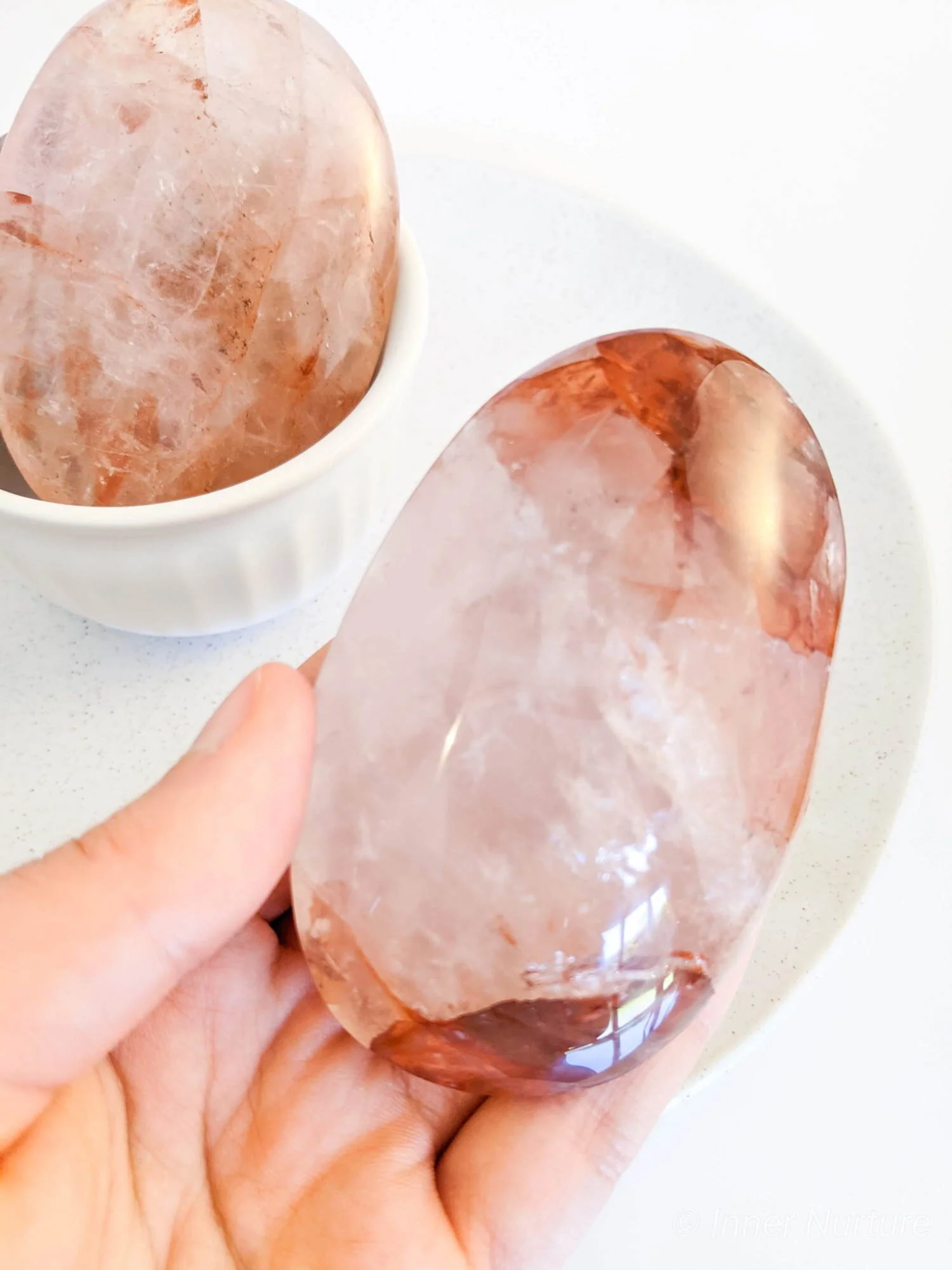 Fire Quartz Palm Stone | Extra Large - Inner Nurture - Online Crystal Shop Australia