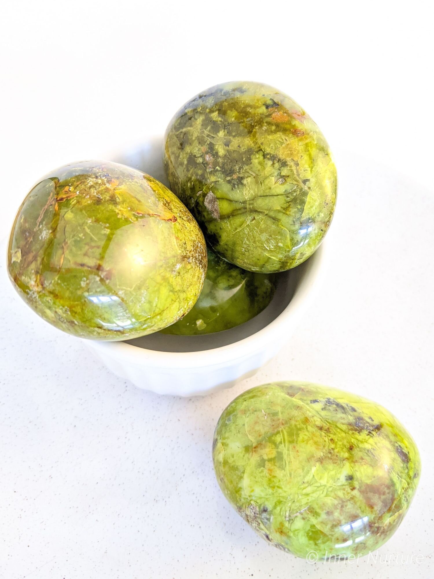 Green Opal Palm Stone | Large - Online Crystal Shop Australia - Ethically Sourced - Inner Nurture